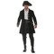 Frock Coat Adult Black STD Costume Fully Lined Velvet Jacket for Halloween